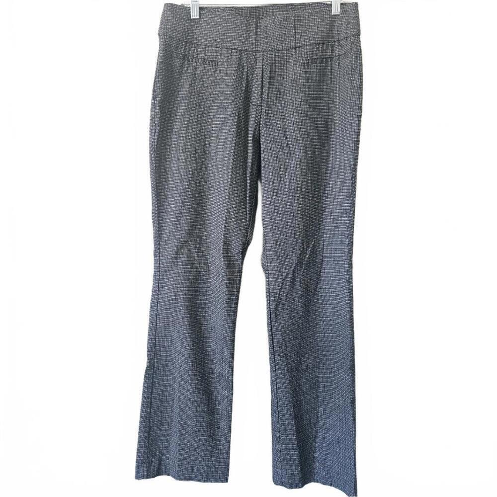 Apt. 9 Essentials Pull On Stretch 4% Spandex Gray Pattern Trousers Work Pants